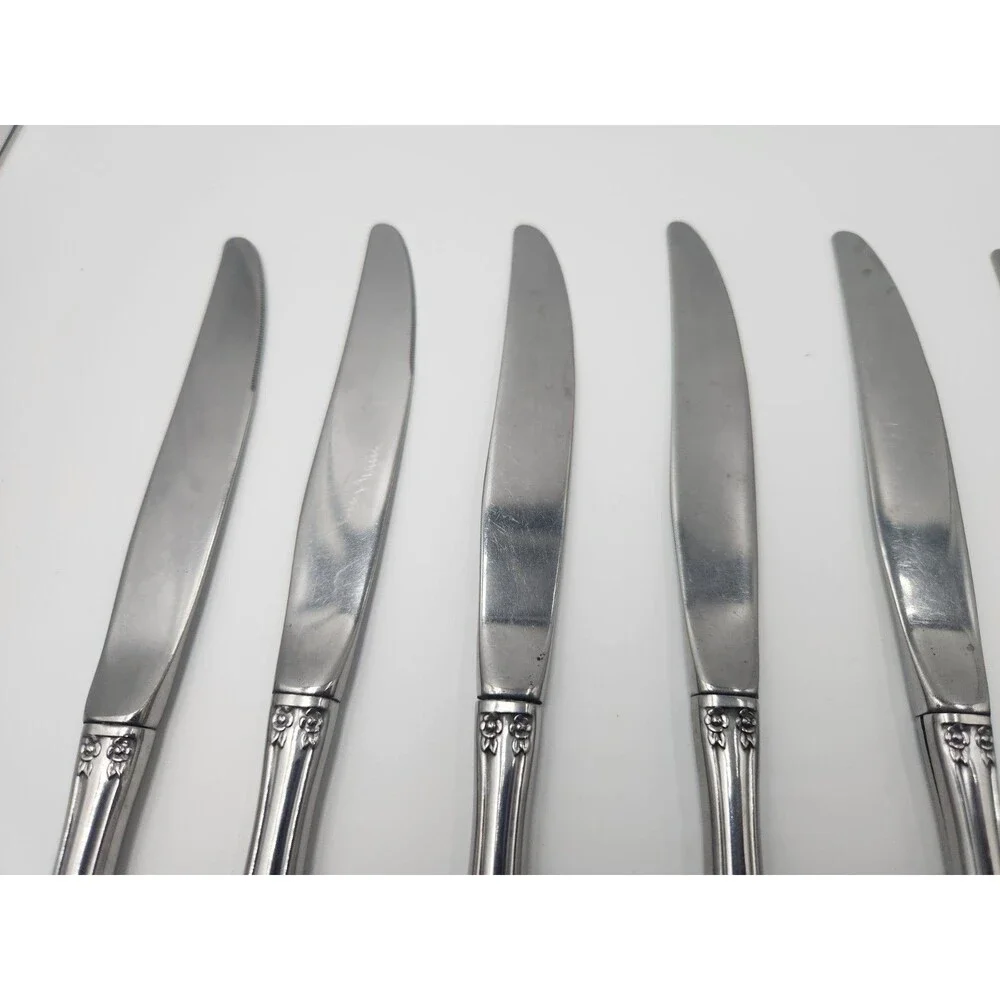 10 Oneida BRAHMS Commumity Dinner Knife Stainless Steel Knives Flatware Lot